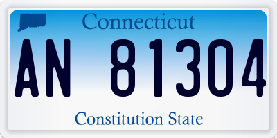 CT license plate AN81304