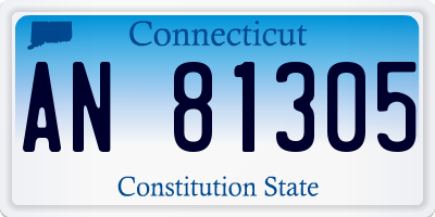 CT license plate AN81305