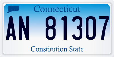 CT license plate AN81307
