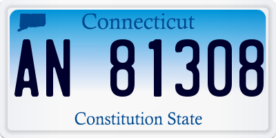 CT license plate AN81308