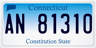 CT license plate AN81310