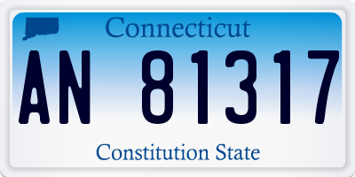 CT license plate AN81317