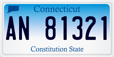 CT license plate AN81321