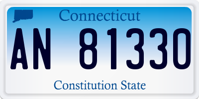 CT license plate AN81330