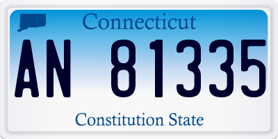 CT license plate AN81335