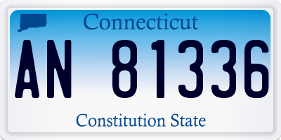 CT license plate AN81336