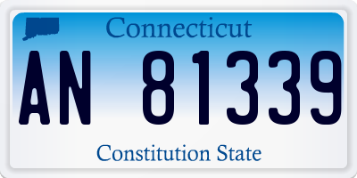 CT license plate AN81339
