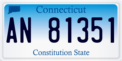 CT license plate AN81351