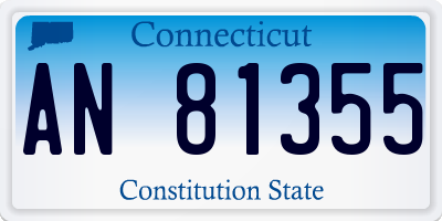 CT license plate AN81355