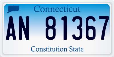 CT license plate AN81367