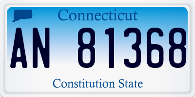 CT license plate AN81368
