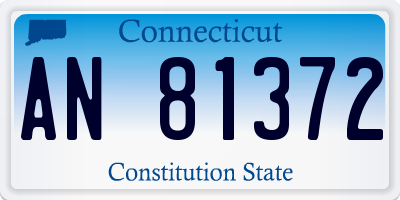 CT license plate AN81372