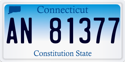 CT license plate AN81377