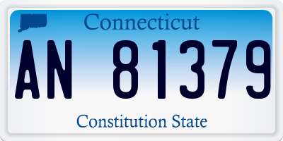 CT license plate AN81379