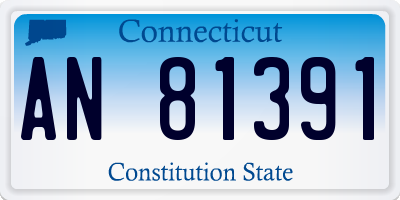 CT license plate AN81391