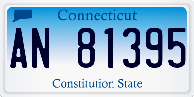 CT license plate AN81395