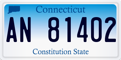 CT license plate AN81402