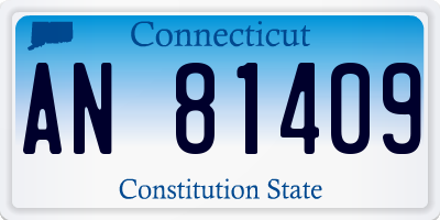 CT license plate AN81409