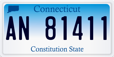 CT license plate AN81411