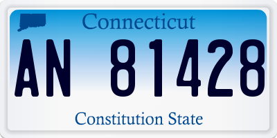 CT license plate AN81428