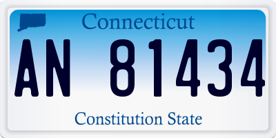 CT license plate AN81434