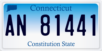 CT license plate AN81441