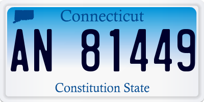 CT license plate AN81449