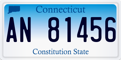 CT license plate AN81456