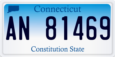 CT license plate AN81469
