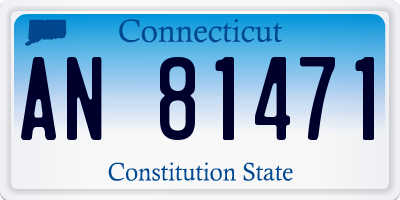 CT license plate AN81471