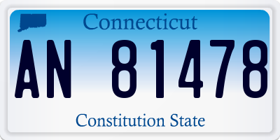CT license plate AN81478