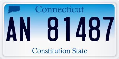 CT license plate AN81487