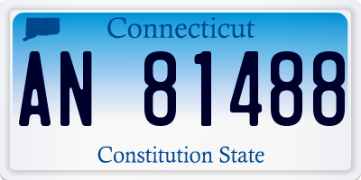 CT license plate AN81488