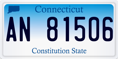 CT license plate AN81506