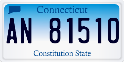CT license plate AN81510