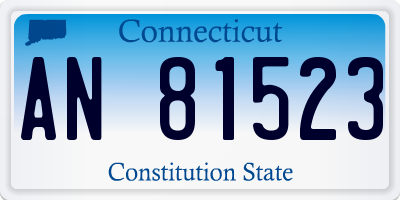 CT license plate AN81523