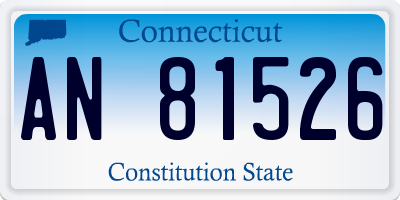 CT license plate AN81526