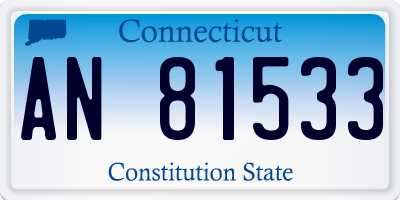 CT license plate AN81533
