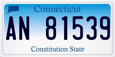 CT license plate AN81539