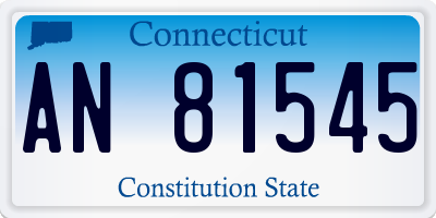 CT license plate AN81545