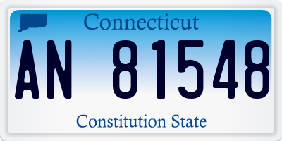 CT license plate AN81548
