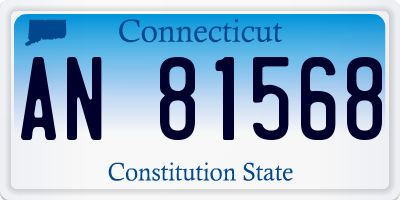 CT license plate AN81568