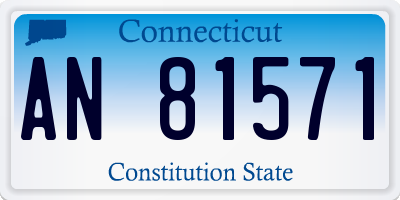 CT license plate AN81571