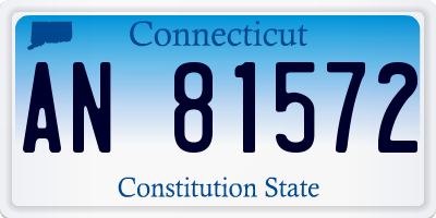 CT license plate AN81572