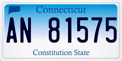 CT license plate AN81575
