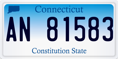 CT license plate AN81583