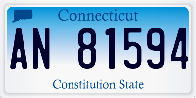 CT license plate AN81594