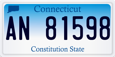 CT license plate AN81598