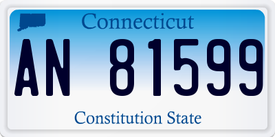 CT license plate AN81599