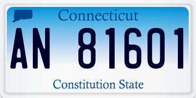 CT license plate AN81601